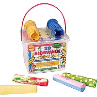 20 Sidewalk Chalks With 2 Holders