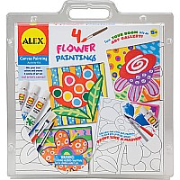 4 Flower Paintings