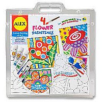 4 Flower Paintings