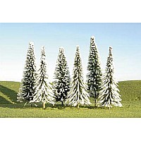3"- 4" Pine Trees With Snow (9 Per Box)