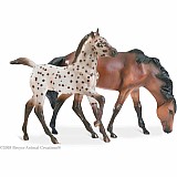 Colorful Foals Gift Set - Bay Leopard and Dun