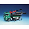 MAN Timber Truck w/ loading crane and 3 trunks