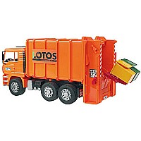 Man Rear Loading Garbage Truck (Orange)