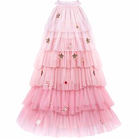 Blush Christmas Tree Dress & Headpiece (Size 3-4)