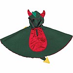Dragon Cape With Fingerpuppet (green, Xs)