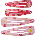 4-pc Daisy Print Snap Clip Set