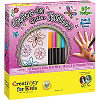 Color-in Glitter Tattoos