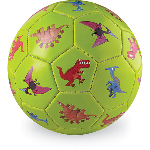 Crocodile Creek Dinosaurs Lime Green Kids Soccer Ball Size 3, 7 inches