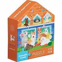 50 Pc Flat House Puzzle - Bunny House