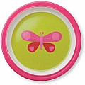 Round Plate, Pink Butterfly
