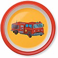 Round Plate, Fire Truck