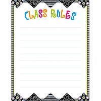 Black & White Class Rules Chart