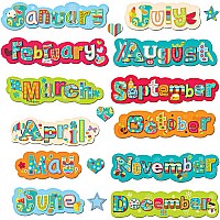 Dots On Turquoise Months of the Year