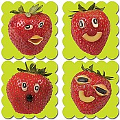 Photo Fruit Scratch 'n Sniff Stickers Strawberry