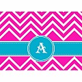 Alphabet Soup- Chevron -a- Folded Notecard