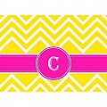Alphabet Soup- Chevron -c- Folded Notecard