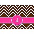 Alphabet Soup- Chevron -j- Folded Notecard