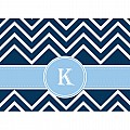 Alphabet Soup- Chevron -k- Folded Notecard