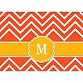 Alphabet Soup- Chevron -m- Folded Notecard