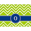Alphabet Soup- Chevron -o- Folded Notecard