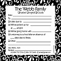 Black and White Swirl 2 Family Excuse Pad