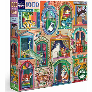 Cats in Windows 1000 Piece Puzzle