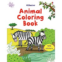 Animal Coloring Book with stickers