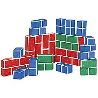 PlayBrix Cardboard Building Bricks-Set of 28 Assorted