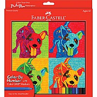 Color By Number with Markers POP Art Puppies