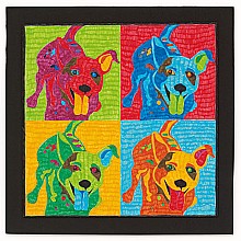 Color By Number with Markers POP Art Puppies