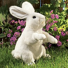 Rabbit, Standing White Hand Puppet