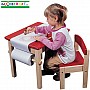 Art Table & Chair Set Red