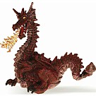 Red Dragon with Flame Figurine
