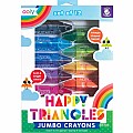 Happy Triangles Jumbo Crayons - Set of 12
