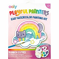 Playful Painters Easy Watercolor Painting Kit - Rainbow Cuties