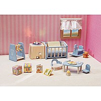 Baby's Blue Bedroom with Night Light