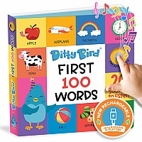 Ditty Bird | First 100 Words Interactive Sound Book for toddlers 1- 3 | speech therapy | Educational Learning books for 1 year