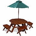 Octagon Table and 4 Stool Set