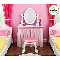Kidkraft My Sweet Vanity Table with Stool and Mirror