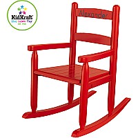 2-slat Rocking Chair Red