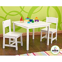Aspen Table & 2-Chair Set(White)