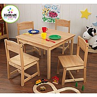Farmhouse Table and 4 Chair Set