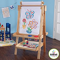 Kidkraft Deluxe Wood Easel - Natural