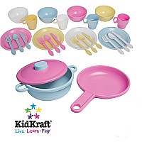 Kidkraft 27 Piece Kitchen Cookware Set - Pastel