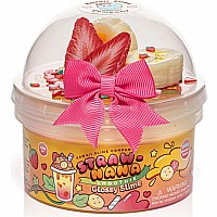 Straw-nana Smoothie Glossy Signature Dome Slime