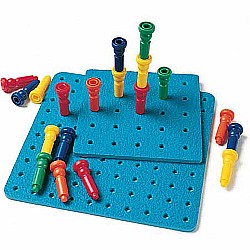 Tall-Stacker Pegs & Pegboard Set