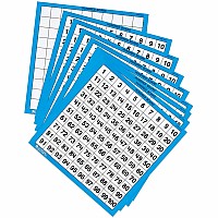 Laminated Hundreds Boards, Set of 10