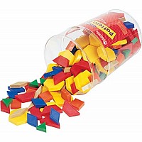 1cm Plastic Pattern Blocks, Set of 250