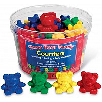 Three Bear Family Counters, Set of 80