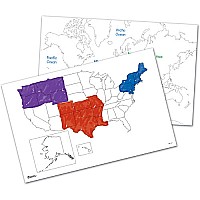 Write-on Wipe-off Desk Mats US World Maps
